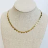 Heart Link Chain Necklace - Gold