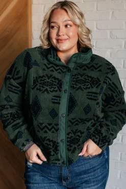 High Perspective Geometric Fleece Jacket