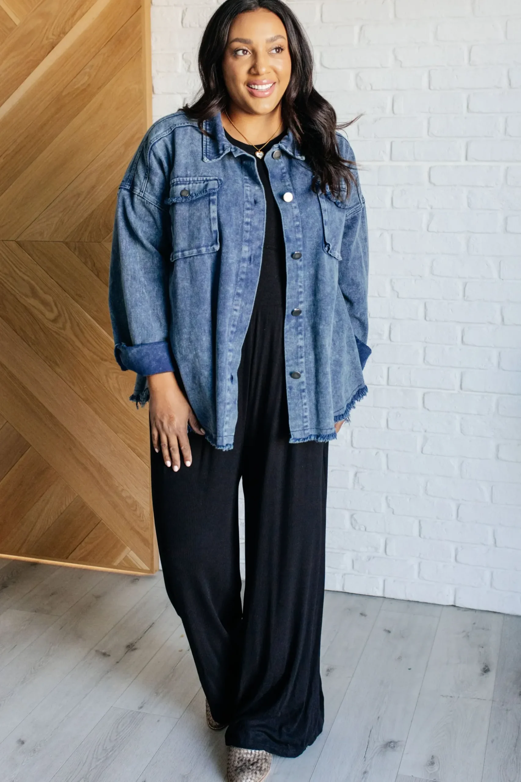 Hilary Wide Leg Jumpsuit in Black