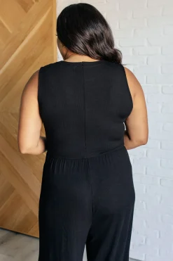 Hilary Wide Leg Jumpsuit in Black