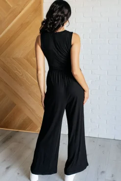 Hilary Wide Leg Jumpsuit in Black