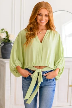 Hit Me Up Tie Detail Top