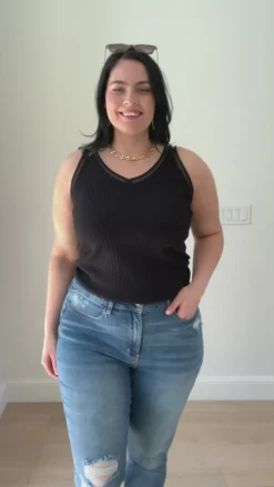 Hi-waisted Dandelion Embroidery Skinny by Judy Blue