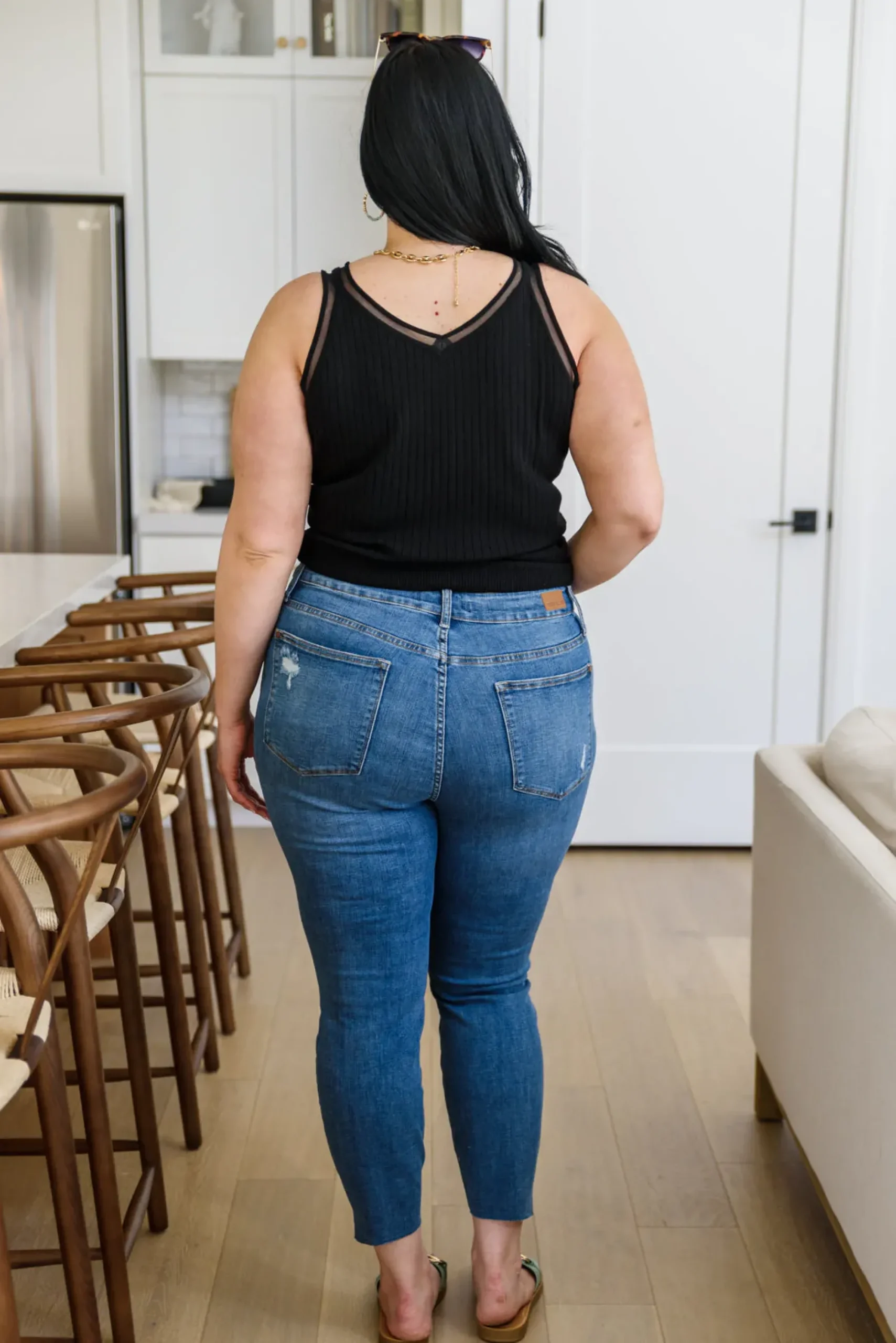 Hi-waisted Dandelion Embroidery Skinny by Judy Blue