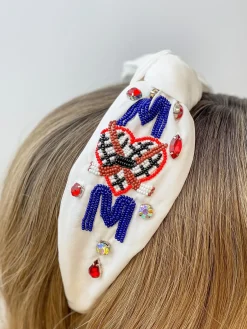 Hockey 'Mom' Embellished Headband