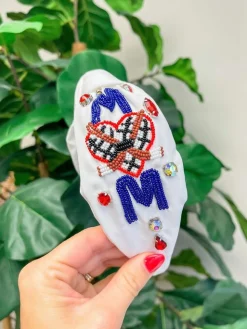 Hockey 'Mom' Embellished Headband