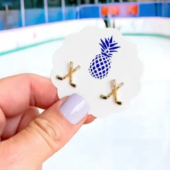 Hockey Signature Enamel Studs by Prep Obsessed