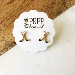Hockey Signature Enamel Studs by Prep Obsessed
