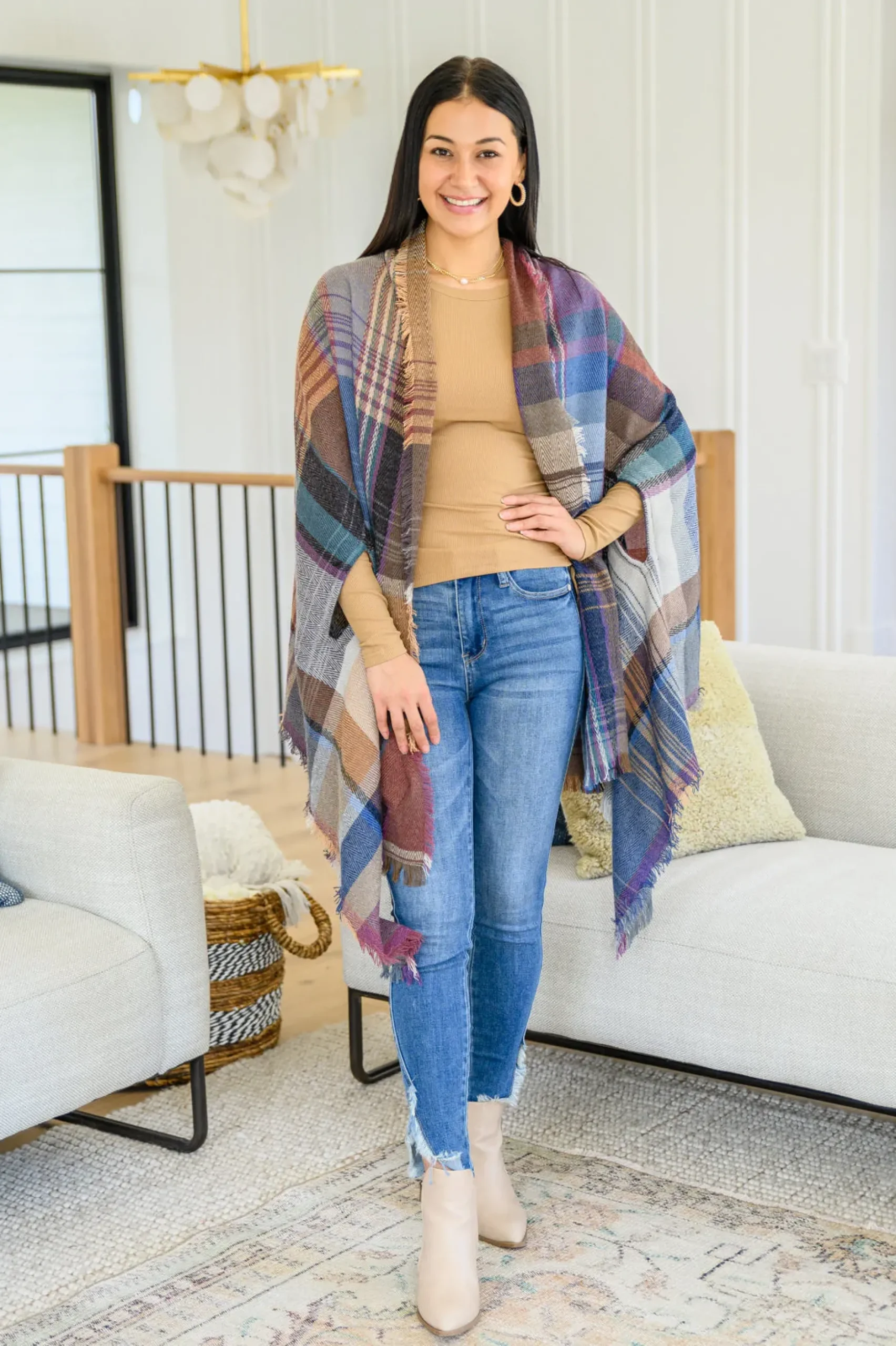 Hold Me Tight Ribbed Long Sleeve Top In Tan