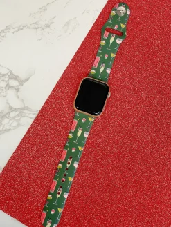 Holiday Cocktail Printed Silicone Smart Watch Band