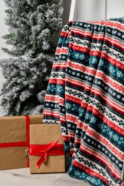 Holiday Fleece Blanket in Sweater Knit