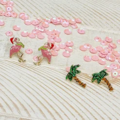 Holiday Palm Tree Signature Enamel Studs by Prep Obsessed
