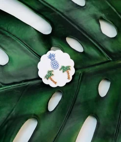 Holiday Palm Tree Signature Enamel Studs by Prep Obsessed