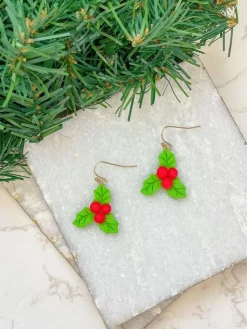 Holly Clay Dangle Earrings