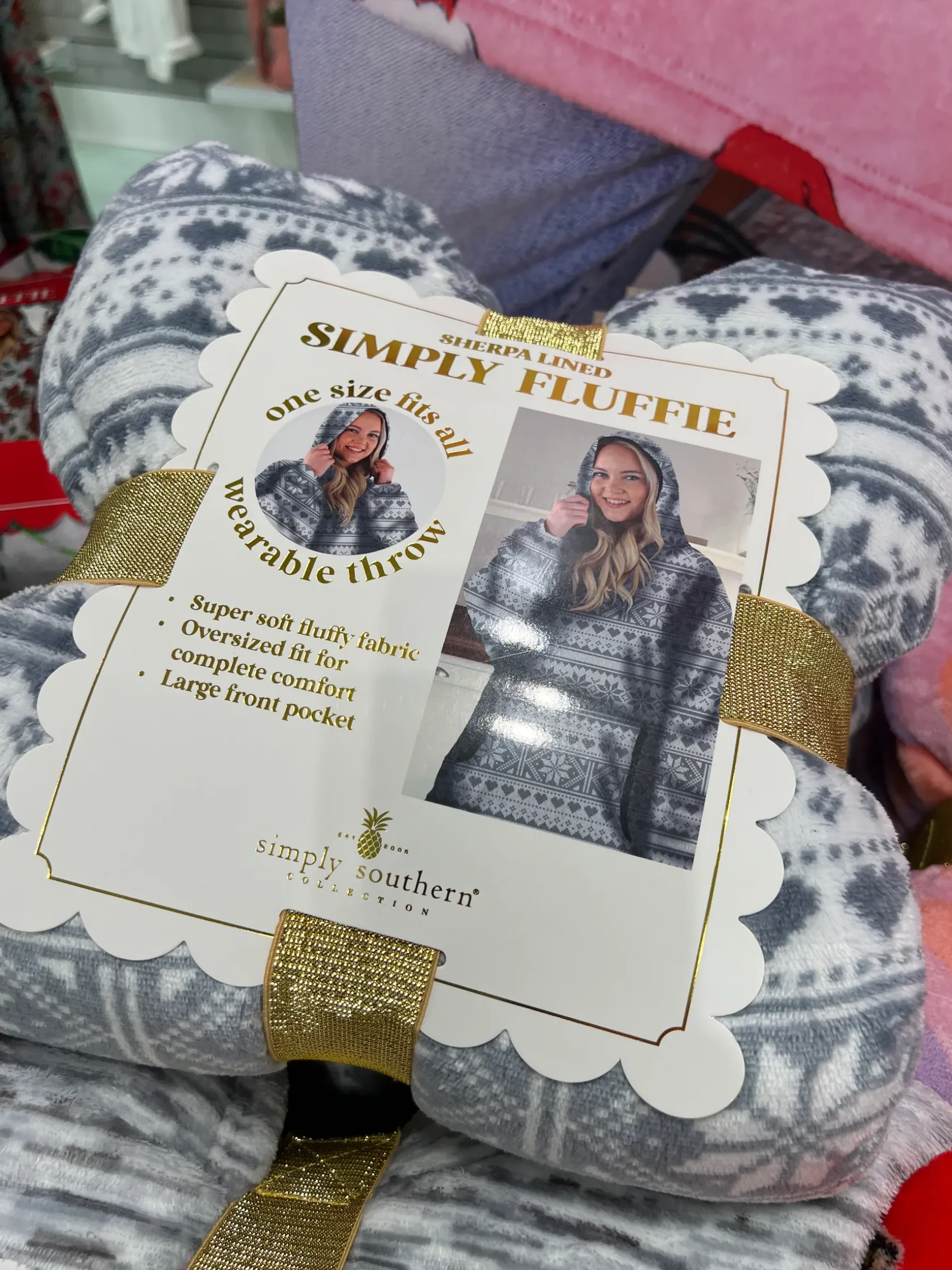 Hoodie Poncho Pullover Fluffies by Simply Southern