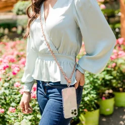 Hook Me Up Hands-Free Phone Crossbody Chain - Rose Gold