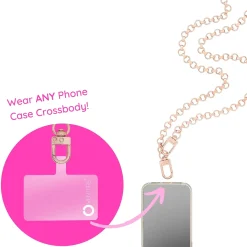 Hook Me Up Hands-Free Phone Crossbody Chain - Rose Gold