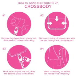 Hook Me Up Hands-Free Phone Crossbody Chain - Rose Gold