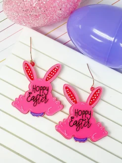 'Hoppy Easter' Bunny Dangle Earrings