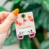Hot Pink Heart Hoops