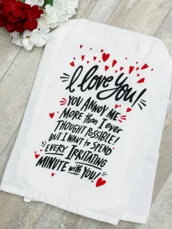 'I Love You' Kitchen Towel