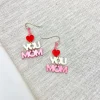 'I love you Mom' Acrylic Dangle Earrings