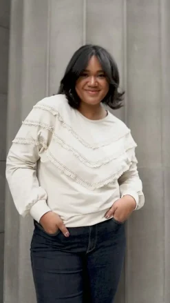 Into The Fringe Top in Beige