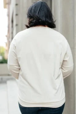 Into The Fringe Top in Beige