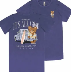 'It's All Good' Teddy Mineral Wash Short Sleeve Tee by Simply Southern