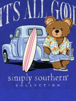 'It's All Good' Teddy Mineral Wash Short Sleeve Tee by Simply Southern