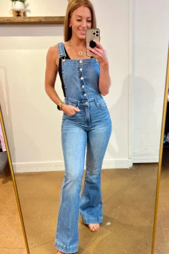 Izzy Control Top Retro Flare Overalls by Judy Blue