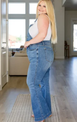 Izzy Control Top Retro Flare Overalls by Judy Blue