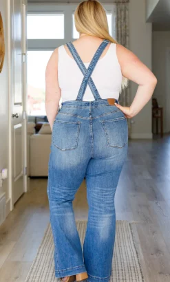 Izzy Control Top Retro Flare Overalls by Judy Blue