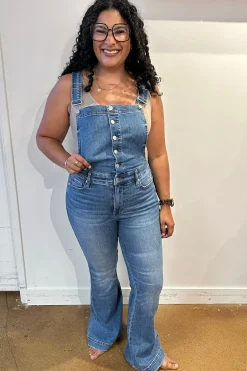 Izzy Control Top Retro Flare Overalls by Judy Blue