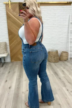 Izzy Control Top Retro Flare Overalls by Judy Blue