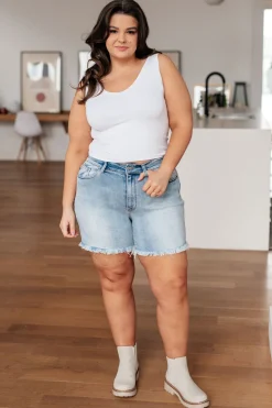 Jenny High Rise Cutoff Dad Shorts by Judy Blue