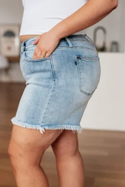 Jenny High Rise Cutoff Dad Shorts by Judy Blue