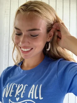 Jody Pearl Cluster Hoop Earrings - Gold