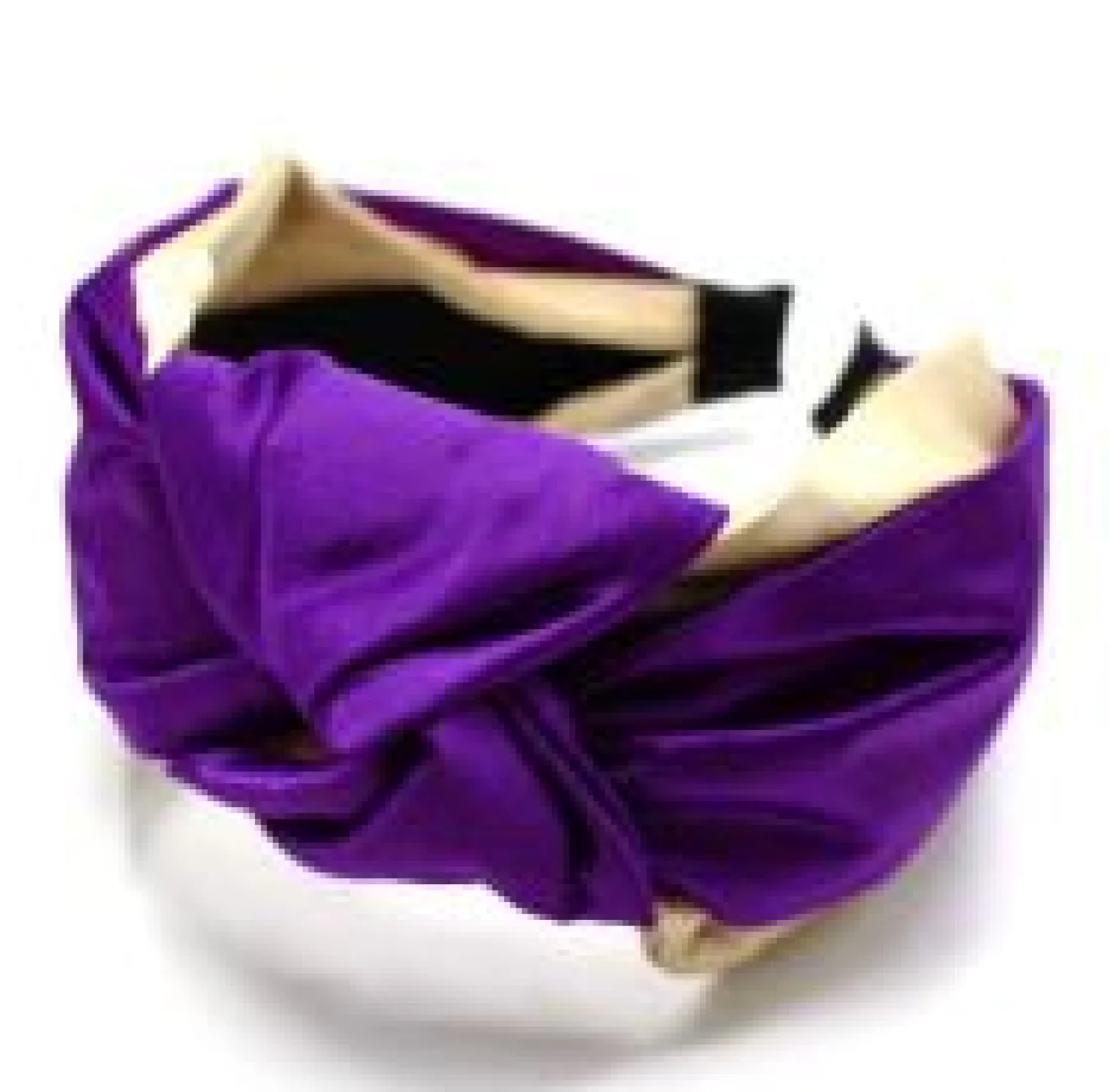Jumbo Puffy Knotted Headbands - Purple & Gold