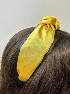 Jumbo Puffy Knotted Headbands - Black & Gold