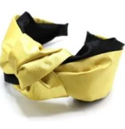 Jumbo Puffy Knotted Headbands - Black & Gold