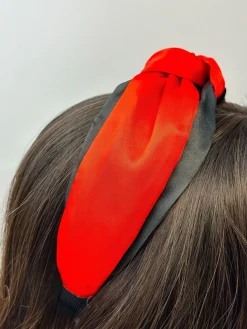 Jumbo Puffy Knotted Headbands - Red & Black