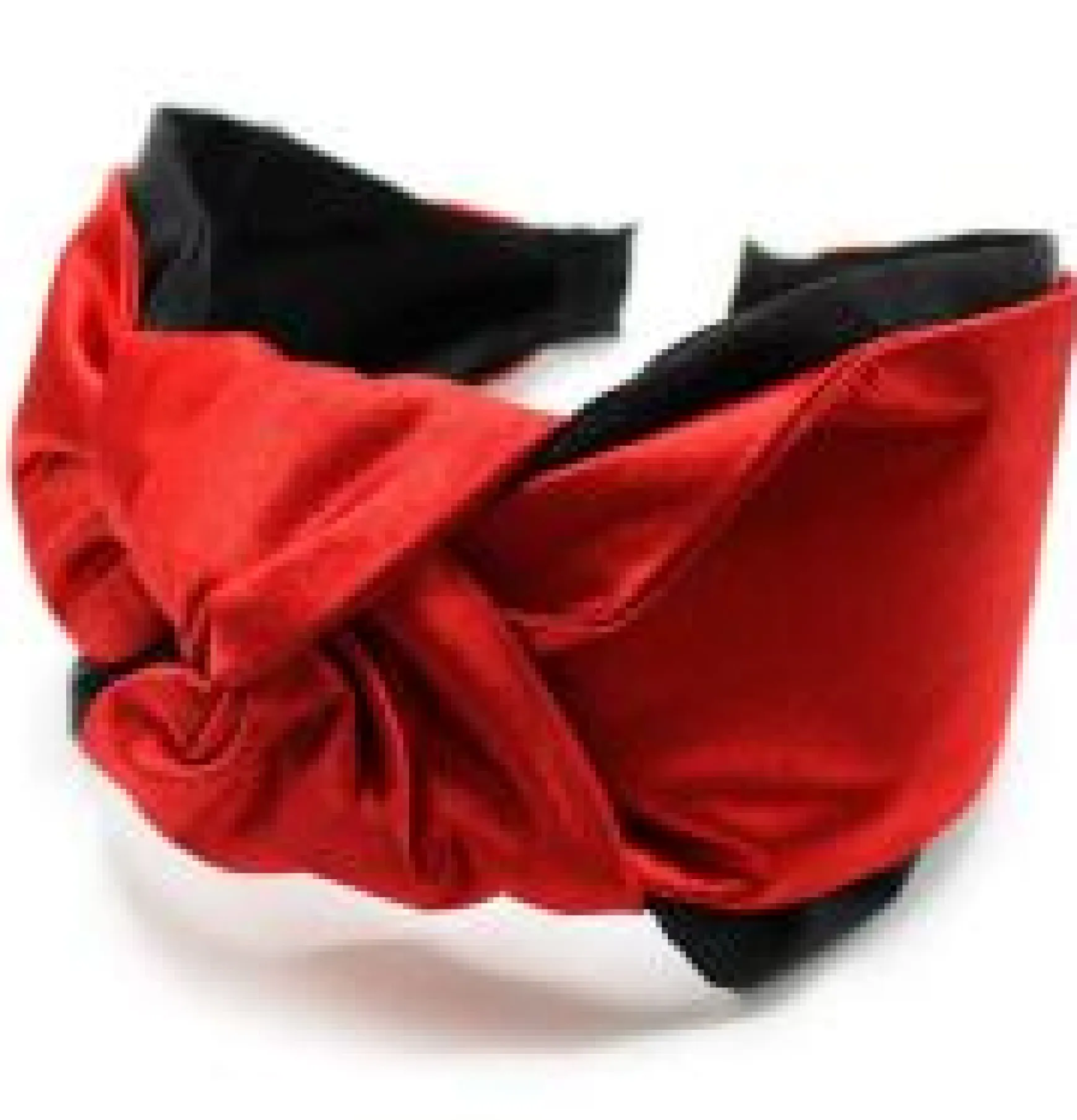 Jumbo Puffy Knotted Headbands - Red & Black