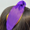 Jumbo Puffy Knotted Headbands - Yellow & Purple