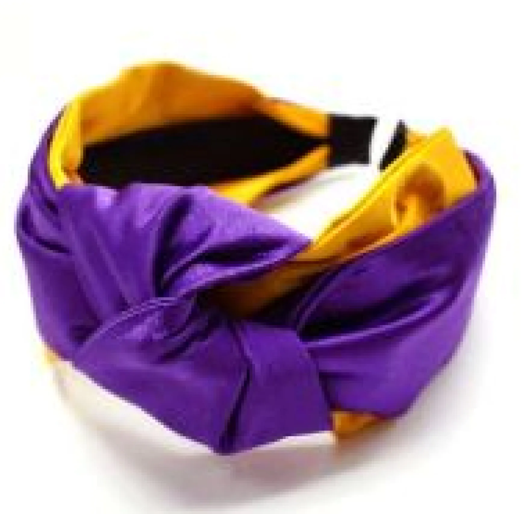 Jumbo Puffy Knotted Headbands - Yellow & Purple