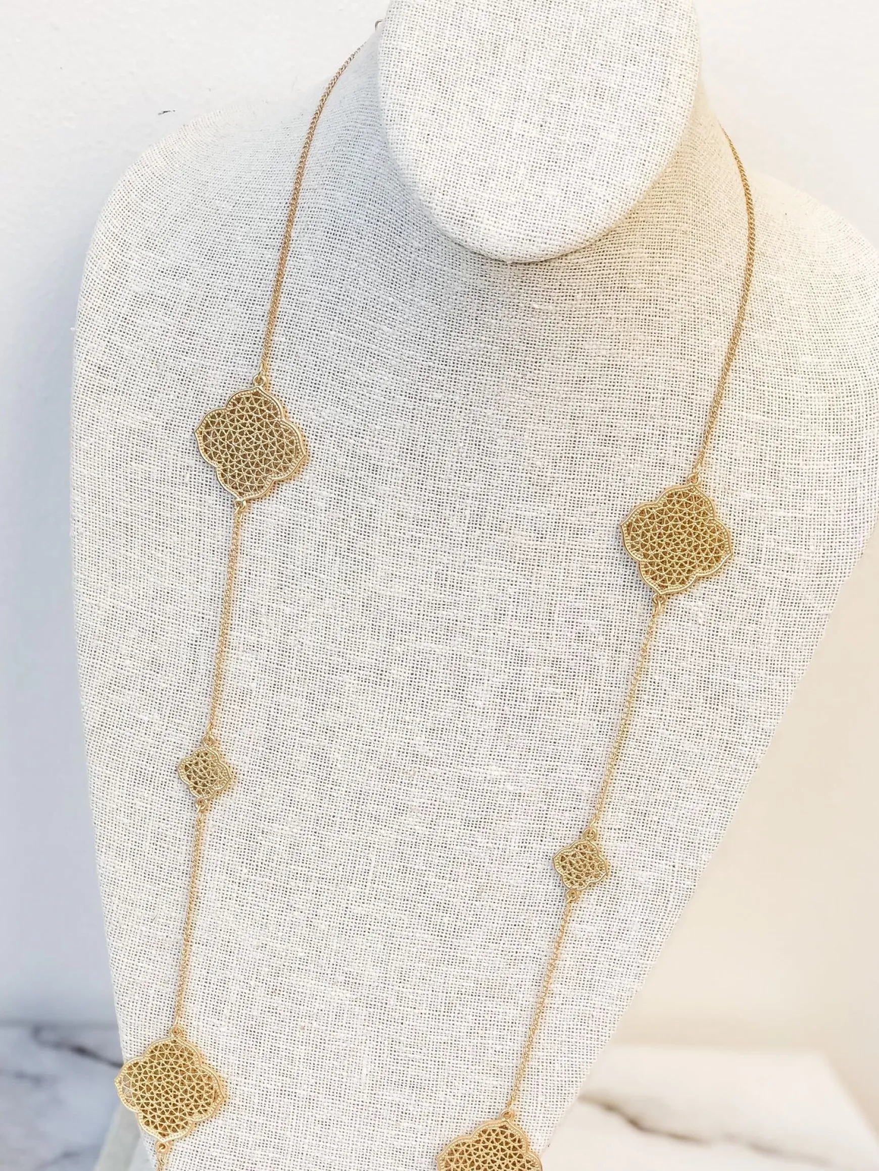 Karisa Filigree Station Necklace - Choice of Color