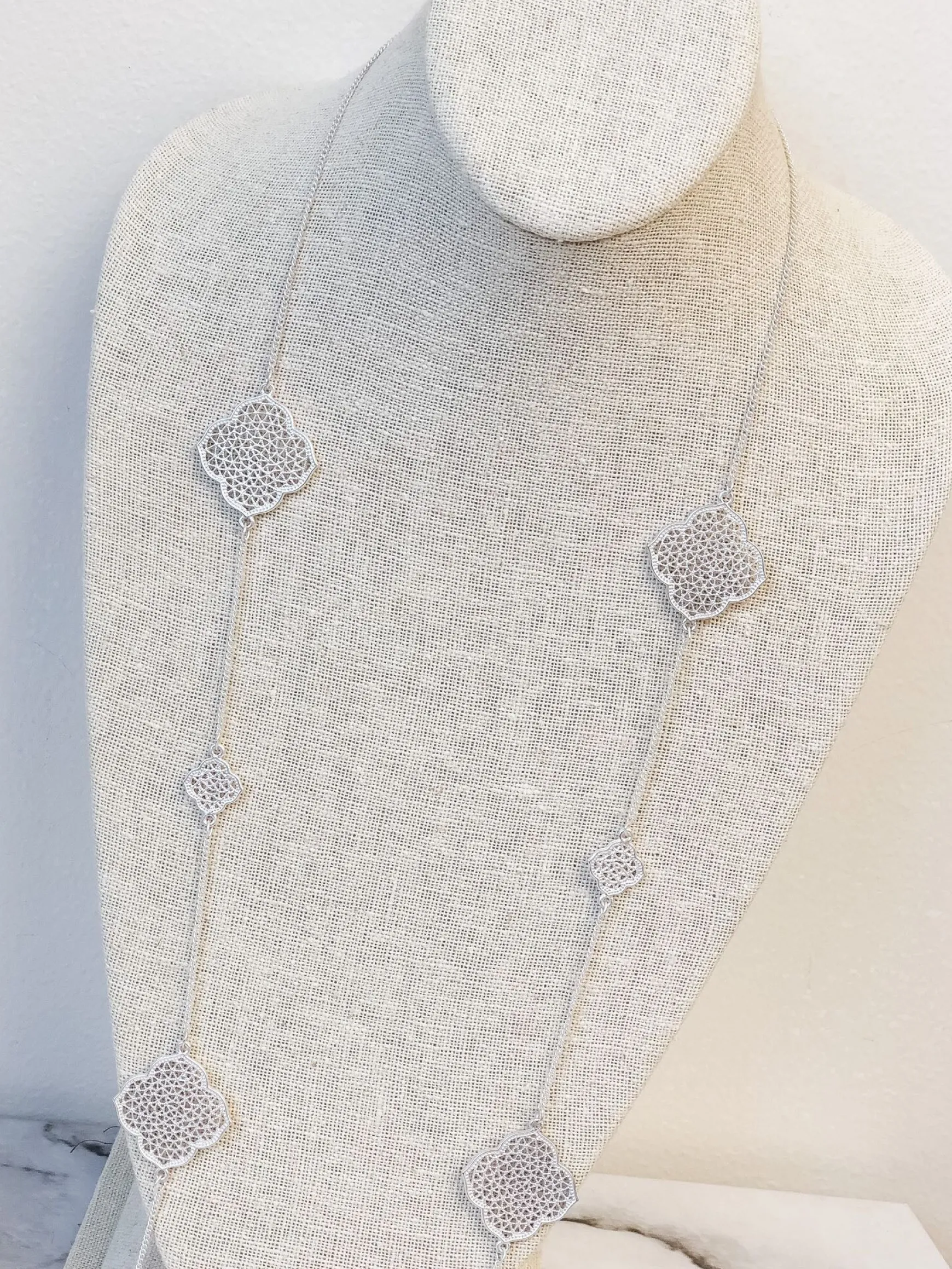 Karisa Filigree Station Necklace - Choice of Color