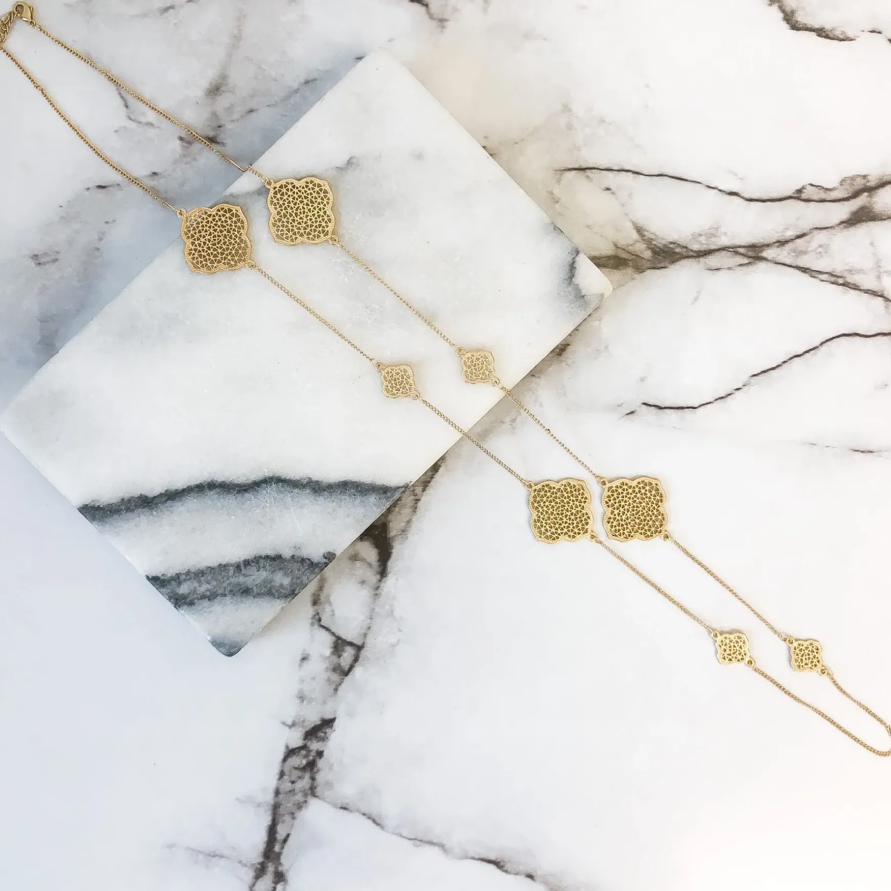 Karisa Filigree Station Necklace - Choice of Color