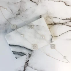 Karisa Filigree Station Necklace - Choice of Color