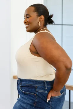 Keep Me Around Bodysuit in Beige